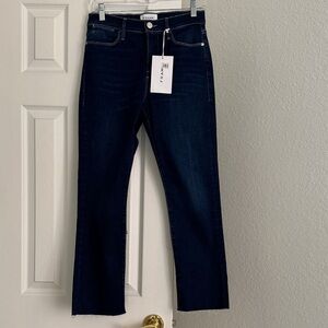 Frame Denim Women's Navy Straight Leg Jeans